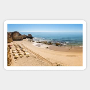 Scenic golden cliffs near Alvor Magnet